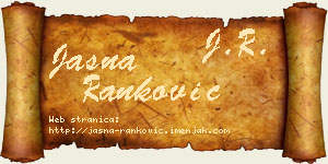 Jasna Ranković vizit kartica